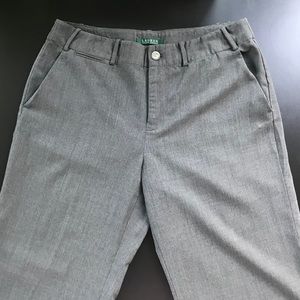 Ralph Lauren Flat front Pretty Gray Trousers 10